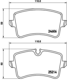 Гальмівні колодки дискові BREMBO P85117