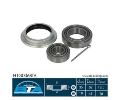 Комплект подшипников колеса FORD TRANSIT, TRANSIT TOURNEO 2.0-2.9 01.91-12.00 BTA H1G006BTA