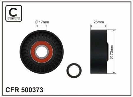 Ролик прив. ремня s.y. actyon 12-, korando 10- CAFFARO 500373