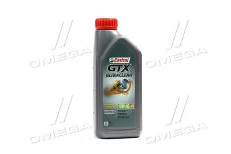 Масло ДВС 10W-40 GTX ULTRACLEAN API SN, ACEA A3/B4, RN 0700/RN 0710, 1л, п/синт. CASTROL 15DE17 (фото 1)