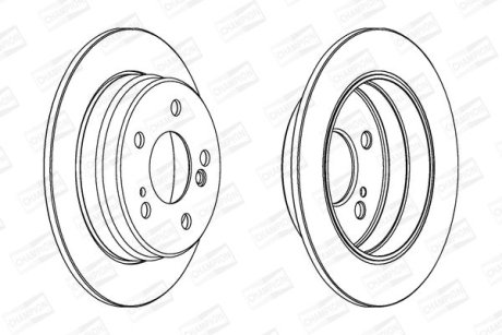 Диск тормозной задний (кратно 2шт.) MB (W201, W124) CHAMPION 561333CH