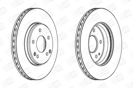 Диск тормозной MB CLC-CLASS передн., вент. CHAMPION 562013CH
