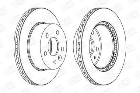 Диск тормозной передн вент CHAMPION 562054CH