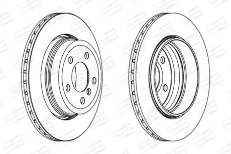 Диск тормозной задний BMW X3 (E83) 03-11 CHAMPION 562327CH-1 (фото 1)