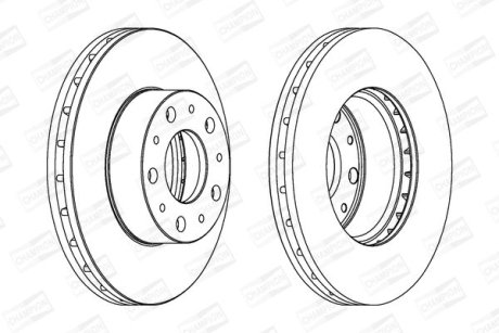 CITROEN Диск тормозной передн.Jumper,Fiat Ducato,Boxer 06- CHAMPION 562468CH