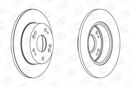 Диск тормозной задний (кратно 2шт.) Honda Accord VIII CHAMPION 562542CH