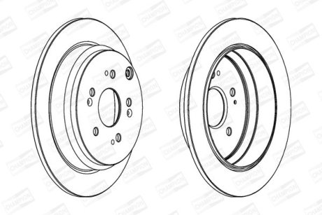 Диск тормозной задний (кратно 2шт.) Honda CR-V CHAMPION 562884CH