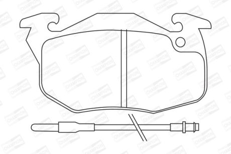 Колодки тормозные дисковые передні RENAULT Clio, Clio II, Espace I, Espace II, Express, Extra, Fuego, Rapid CHAMPION 571332CH