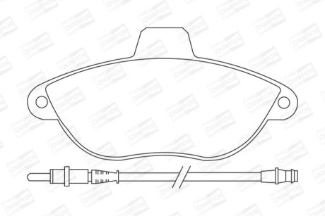 ТОРМОЗНЫЕ КОЛОДКИ ПЕРЕДН CHAMPION 571843CH