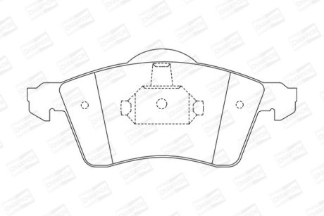 Колодки тормозные дисковые передні VW Caravelle, transporter T4 CHAMPION 571934CH (фото 1)