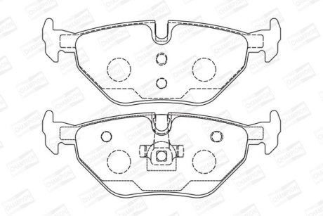 Колодки тормозные дисковые задние BMW 3 (E46) 97-05, 3 Compact (E46) 01-05 CHAMPION 571960CH