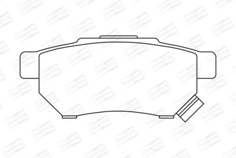 Колодки тормозные дисковые задні HONDA CIVIC VI Fastback (MA, MB) 94-01, CIVIC VI Hatchback (EJ, EK) 95-01 CHAMPION 572136CH (фото 1)