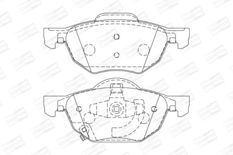 Колодки тормозные дисковые передні Honda Accord (03-) CHAMPION 572480CH