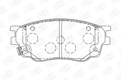 Колодки тормозные дисковые передні MAZDA 6 Hatchback (GG) 02-08, 6 Saloon (GG) 02-08 CHAMPION 572489CH