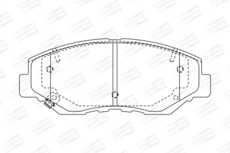 Колодки тормозные дисковые передні Honda CR-V CHAMPION 572504CH