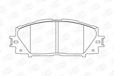 Колодки тормозные дисковые передние LEXUS CT (ZWA10_) 10-|TOYOTA PRIUS (_W3_) 08- CHAMPION 572631CH (фото 1)