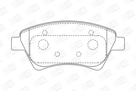 Колодки тормозные дисковые передние Renault Megane II (01-12) CHAMPION 573124CH