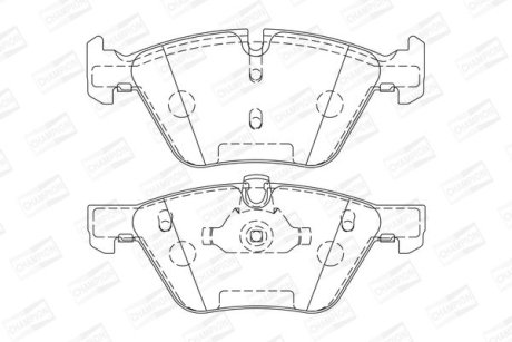 Колодки тормозные дисковые передні BMW S?ries 3 (E90) 01/05-, S?ries 5 (E60) CHAMPION 573151CH