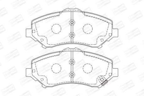 CHRYSLER Тормозные колодки передн.Grand Voyager,Dodge Nitro,Cherokee 07- CHAMPION 573298CH