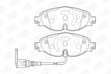 Колодки тормозные дисковые передні AUDI A3 (8V1) CHAMPION 573390CH (фото 1)