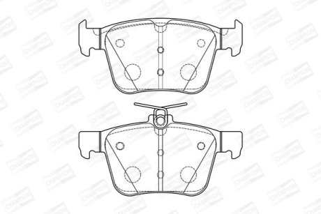 Колодки тормозные дисковые задние AUDI A3, Golf VII (12-) CHAMPION 573415CH