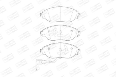 VW Тормозные колодки передн.Audi A3,Seat,Skoda Octavia,Golf VII,Sharan 10- CHAMPION 573418CH