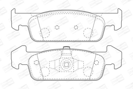 Колодки гальмівні дискові CHAMPION 573441CH (фото 1)