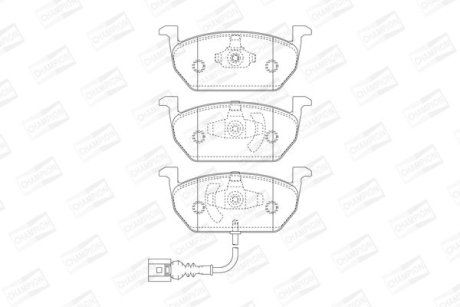 Колодки тормозные дисковые передні SEAT LEON (5F1) CHAMPION 573606CH (фото 1)