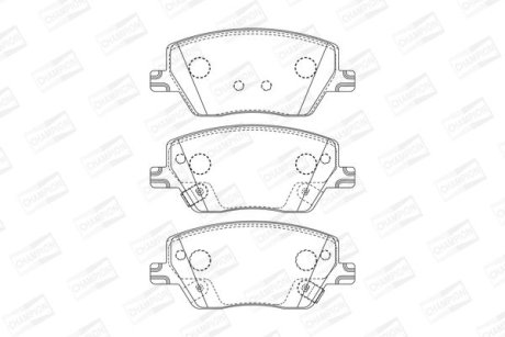 Колодки тормозные дисковые передні Fiat Tipo, Tipo SW/ Linea (15-) CHAMPION 573626CH (фото 1)