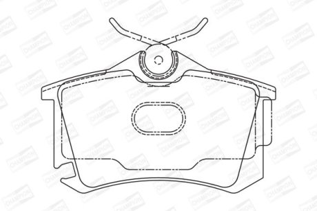 Колодки тормозные дисковые задні AUDI A2 (8Z0) 00-05|SEAT TOLEDO III (5P2) 04-09|VW GOLF V (1K1) 03-10 CHAMPION 573682CH