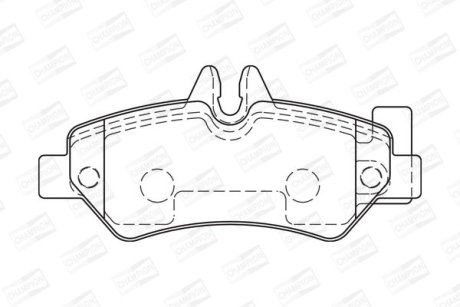 Колодки тормозные дисковые задние Sprinter / VW Crafter 3T (06-) CHAMPION 573729CH (фото 1)