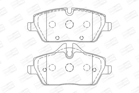 Колодки тормозные дисковые передние MINI MINI (F55) CHAMPION 573733CH (фото 1)