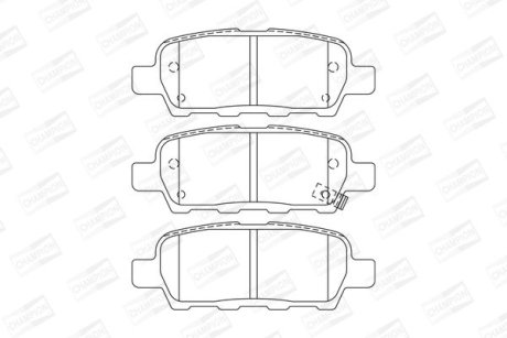 Колодки тормозные дисковые задні Nissan Qashqai/ x-Trail/ Renault Koleos (01-) CHAMPION 573754CH