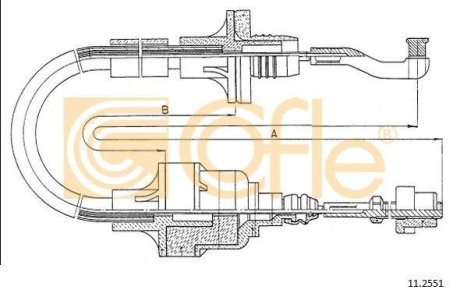 Трос зчеплення Opel Vectra 1.4/1.6/1.7TD 89- COFLE 112551 (фото 1)