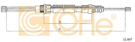 Трос ручника COFLE 11.607 (фото 1)