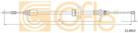 Трос ручника COFLE 11.6813 (фото 1)