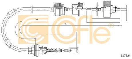 Трос зчеплення Fiat Ducato 1.9 TDS gear ML 98- 1480/925 COFLE 11726