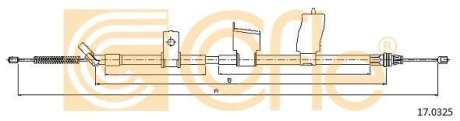 Трос ручника COFLE 17.0325 (фото 1)
