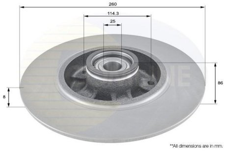 - Диск гальмівний з покриттям COMLINE ADC3015