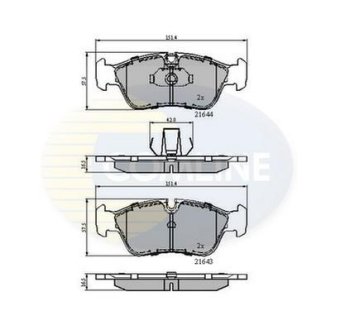 - Гальмівні колодки до дисків COMLINE CBP01023 (фото 1)