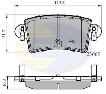 - Гальмівні колодки до дисків COMLINE CBP01036 (фото 1)