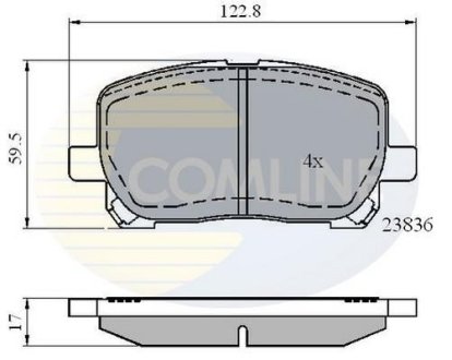 - Гальмівні колодки до дисків COMLINE CBP01132 (фото 1)