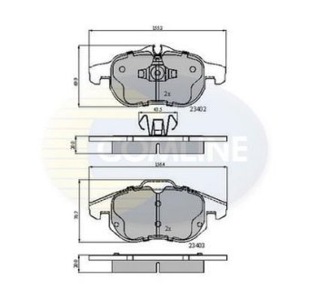 - Гальмівні колодки до дисків COMLINE CBP01137