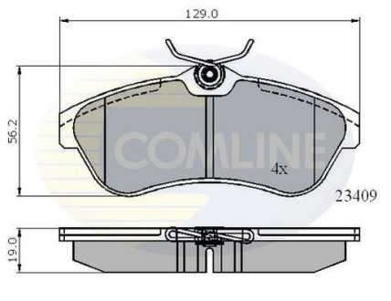 - ГАЛЬМІВНІ колодки до дисків COMLINE CBP01146