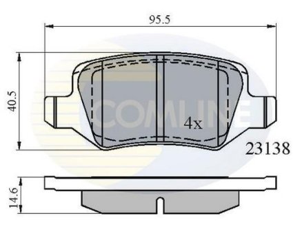 - ГАЛЬМІВНІ колодки до дисків COMLINE CBP01149