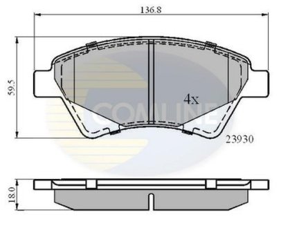 - Гальмівні колодки до дисків COMLINE CBP01160 (фото 1)