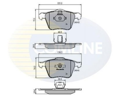 - Гальмівні колодки до дисків COMLINE CBP01280 (фото 1)