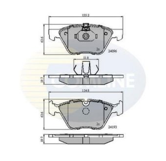 - ГАЛЬМІВНІ колодки до дисків COMLINE CBP01300