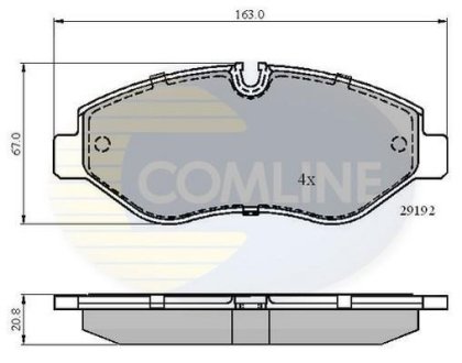 - Гальмівні колодки до дисків COMLINE CBP01555 (фото 1)