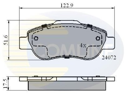 - Гальмівні колодки до дисків COMLINE CBP01600 (фото 1)